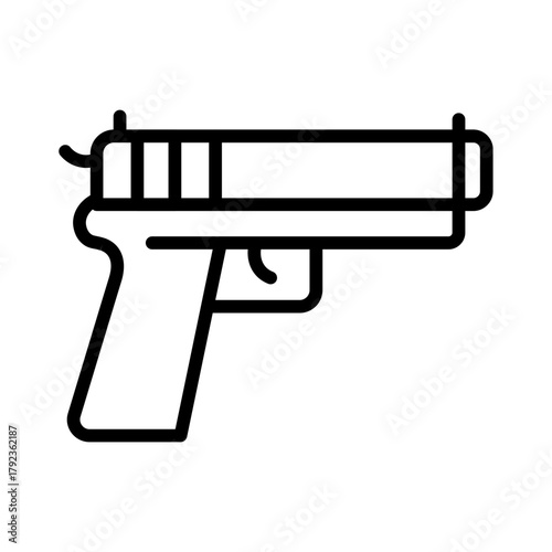 Gun icon vector image. Can be used for Shooting.