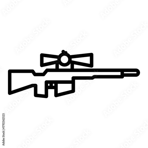 Sniper icon vector image. Can be used for Shooting.
