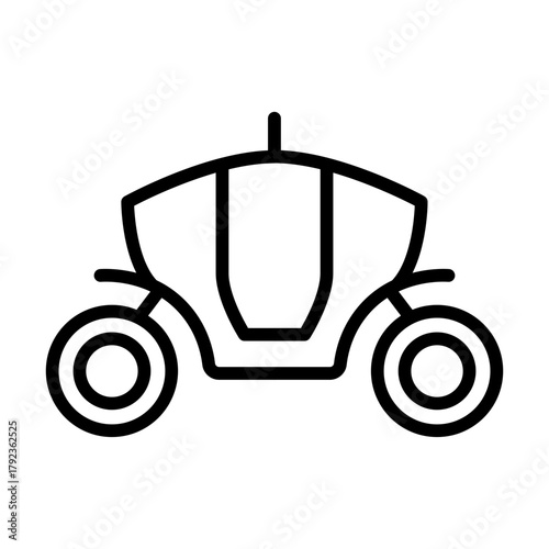 Carriage icon vector image. Can be used for Fairytale.