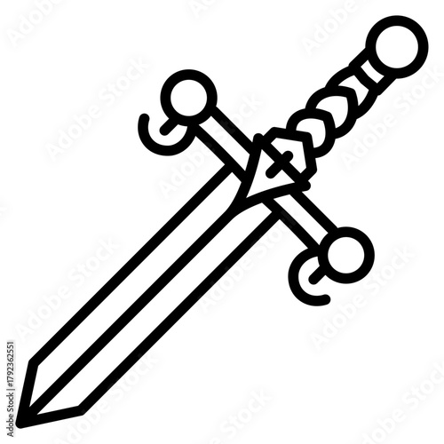 Excalibur icon vector image. Can be used for Fairytale.