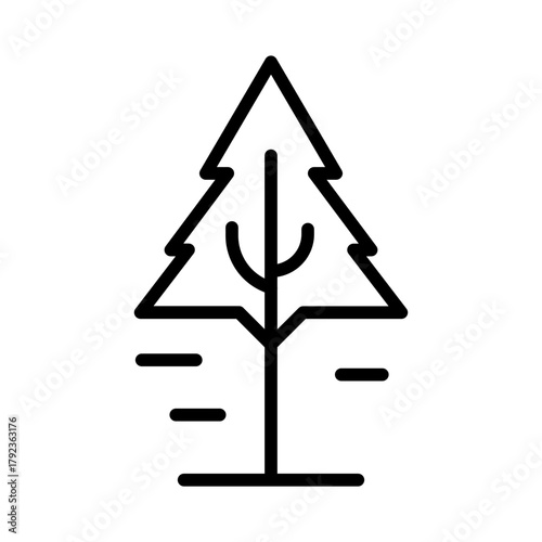 Tree icon vector image. Can be used for Fairytale.