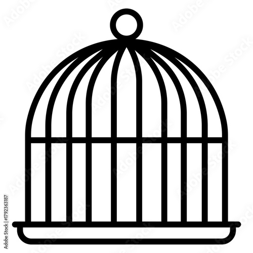 Animal Cage icon vector image. Can be used for Veterinary.