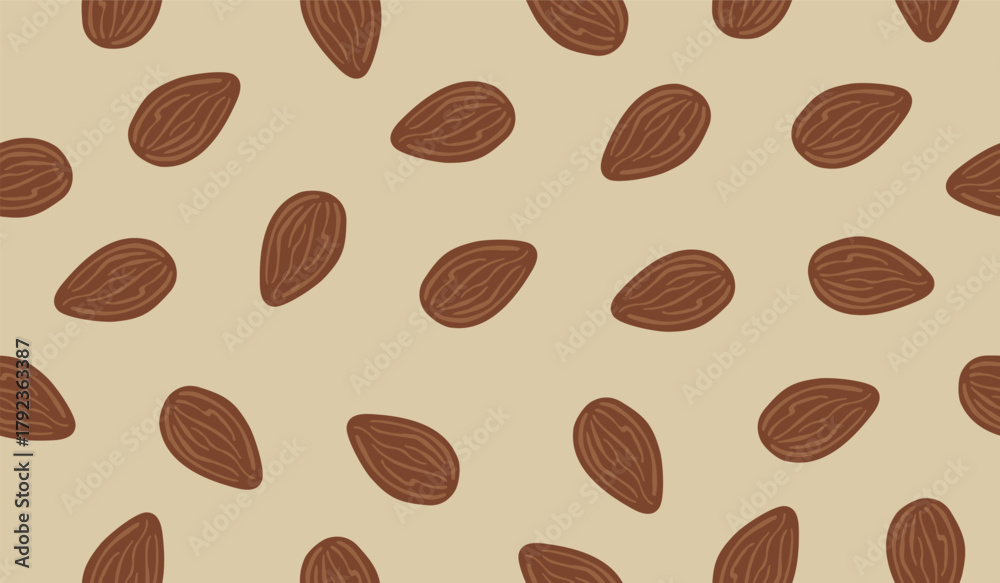 Obraz premium Cute almond seamless pattern background