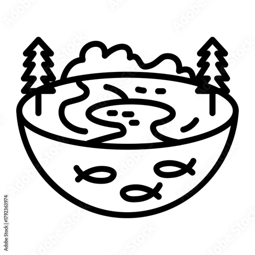 Ecosystem icon vector image. Can be used for Rainforest.