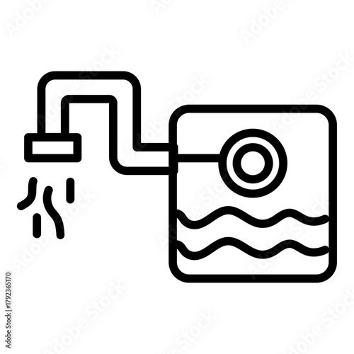 Sewage Treatment icon vector image. Can be used for Global Warming.