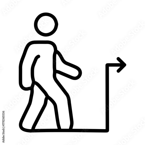 Evacuation Route icon vector image. Can be used for Crisis Mangement.