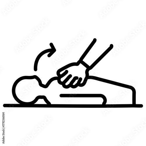 CPR Training icon vector image. Can be used for Nursing.