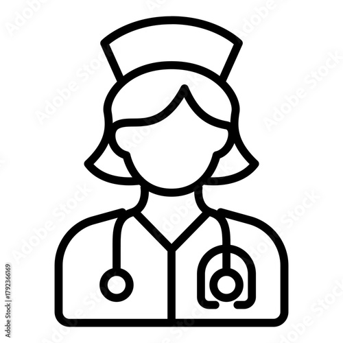 Emergency Response Nurse icon vector image. Can be used for Nursing.