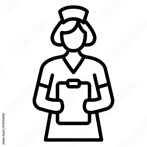 Geriatric Nurse icon vector image. Can be used for Nursing.