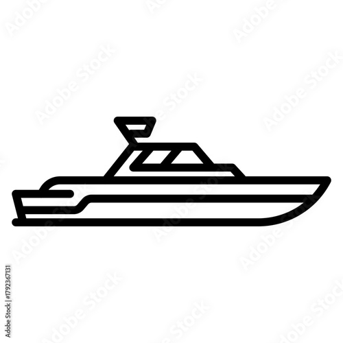 Patrol Boat icon vector image. Can be used for Public Services.