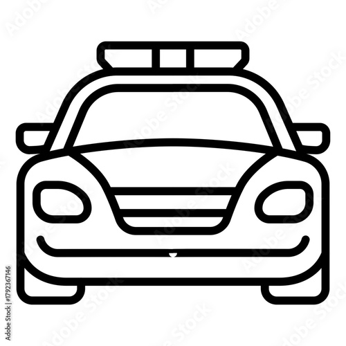 Patrol Car icon vector image. Can be used for Public Services.
