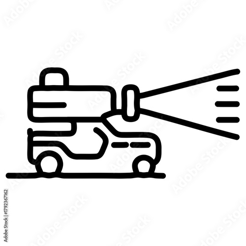 Searchlight Vehicle icon vector image. Can be used for Public Services.