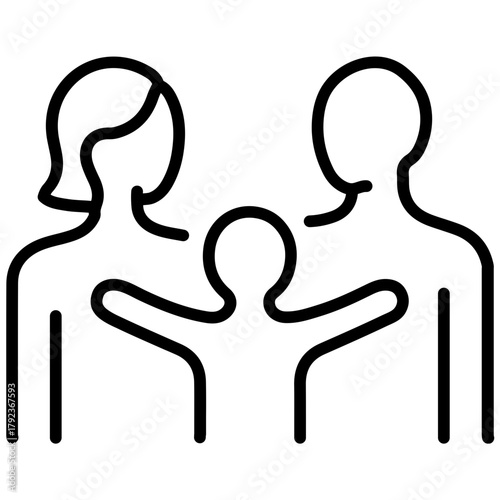 Family Therapy icon vector image. Can be used for Addiction.