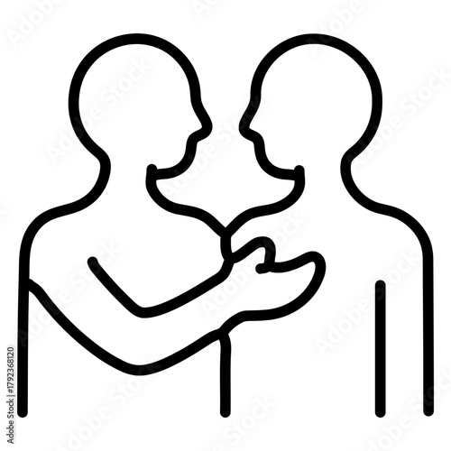 Peer Support icon vector image. Can be used for Addiction.
