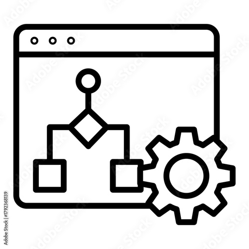 Algorithm Optimization icon vector image. Can be used for Cyberpunk.