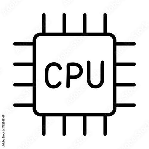 Data Processing Unit icon vector image. Can be used for Cyberpunk.