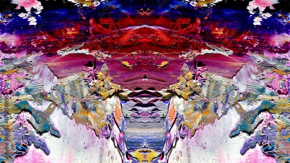 Fototapeta premium Abstract art background . Hand painting artwork on canvas .