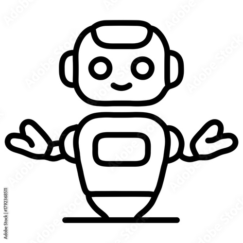 Personal Robot icon vector image. Can be used for Cyberpunk.
