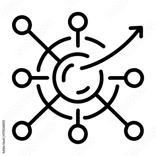 Quantum Computing icon vector image. Can be used for Cyberpunk.