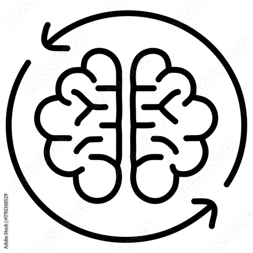 Self Learning Algorithm icon vector image. Can be used for Cyberpunk.
