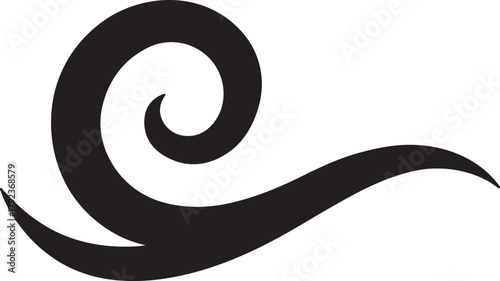 Fotografía Abstract water line icon silhouette showing fluid shape in clean isolated vector design style