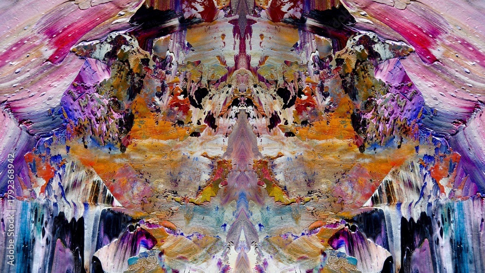 Fototapeta premium Abstract art background . Hand painting artwork on canvas .