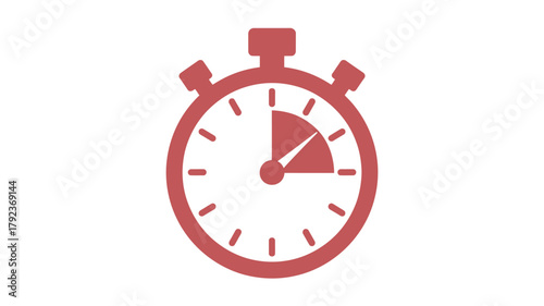 Stopwatch icon in flat design style vector illustration for application and user interface design isolated on white background
