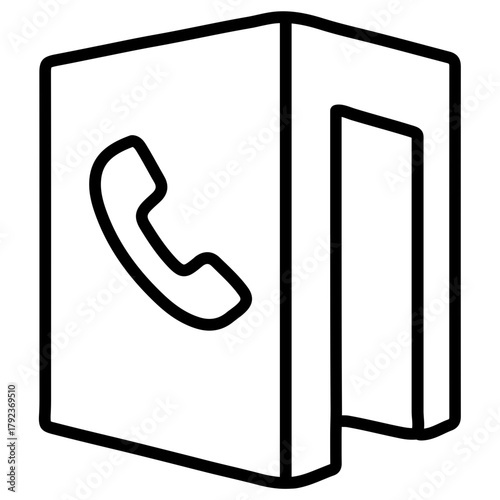Private Phone Room icon vector image. Can be used for Coworking Space.