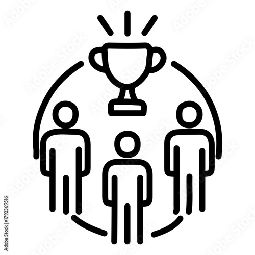 Team-Building Events icon vector image. Can be used for Coworking Space.