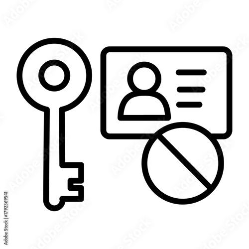 Access Control icon vector image. Can be used for Compliance And Regulation.