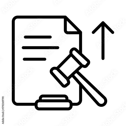 Appeals Process icon vector image. Can be used for Compliance And Regulation.