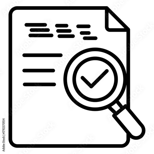 Inspection Report icon vector image. Can be used for Compliance And Regulation.
