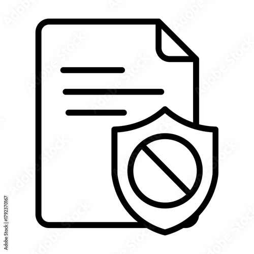 Policy Enforcement icon vector image. Can be used for Compliance And Regulation.