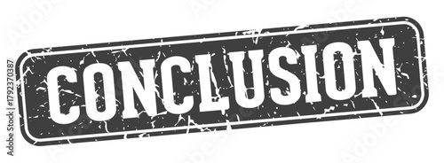conclusion rectangular sign. conclusion stamp