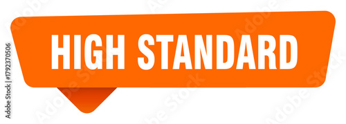 high standard sticker. high standard orange sign isolated on transpatent background