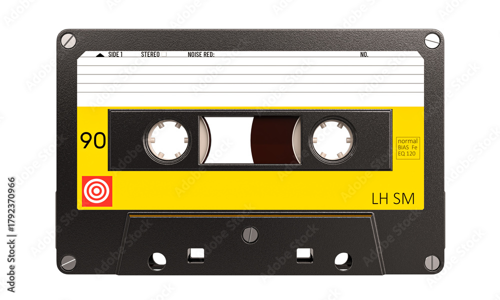 Obraz premium Audio cassette retro 3d transparent background