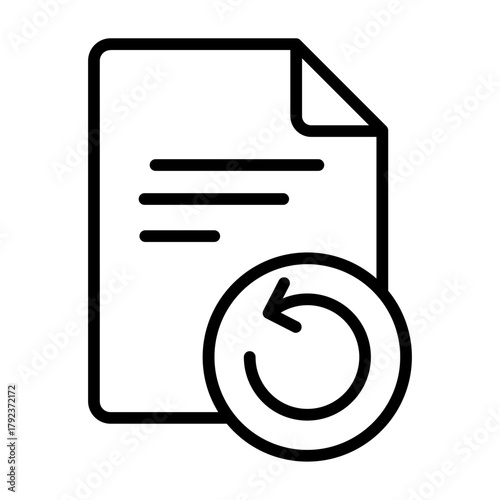 File Restore icon vector image. Can be used for Documents And Files.