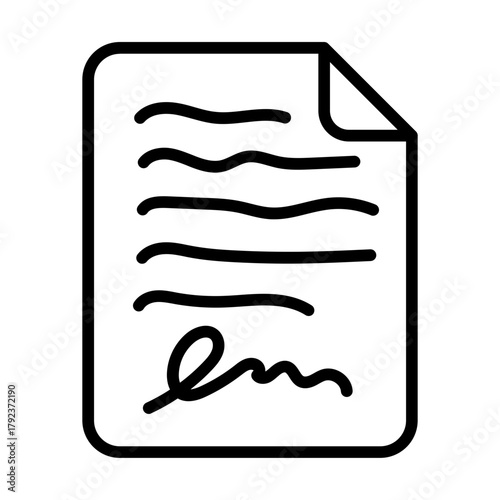 Handwritten Document icon vector image. Can be used for Documents And Files.