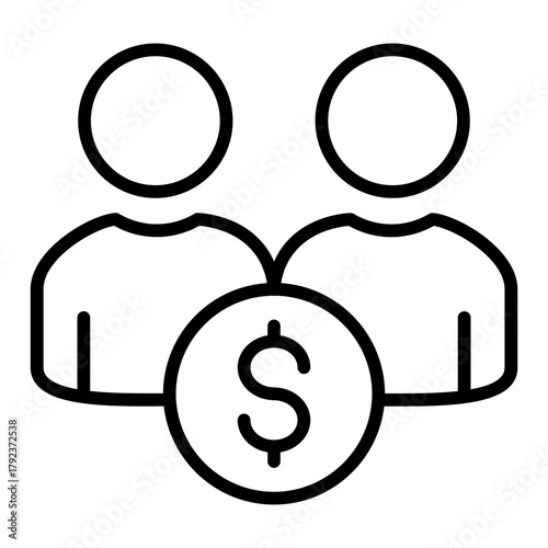 Co-Borrower icon vector image. Can be used for Credit And Loan.