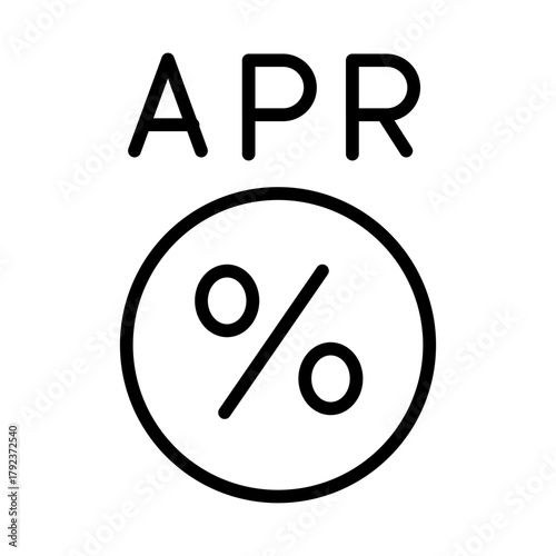 Annual Percentage Rate icon vector image. Can be used for Credit And Loan.