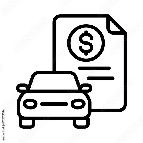 Auto Loan icon vector image. Can be used for Credit And Loan.