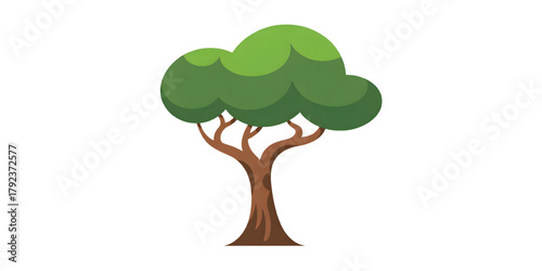 Tree green transparent icon canopy with