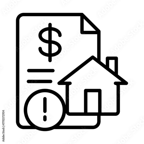 Loan Default icon vector image. Can be used for Credit And Loan.