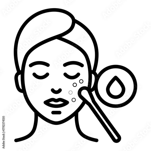Chemical Peel icon vector image. Can be used for Cosmetology.