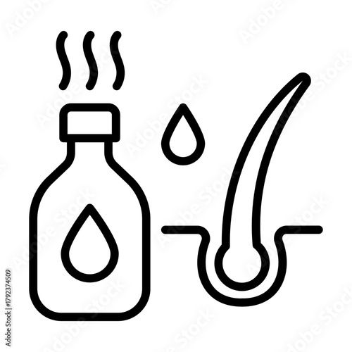 Hot Oil Treatment icon vector image. Can be used for Cosmetology.