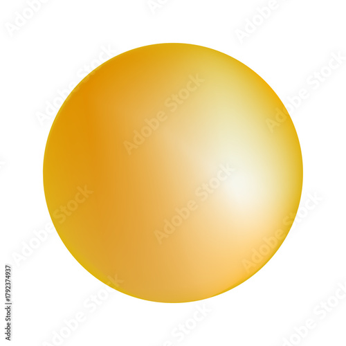 黄色い球体のイラスト
