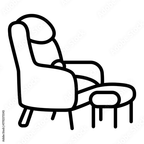 Nursing Chair icon vector image. Can be used for Maternity.