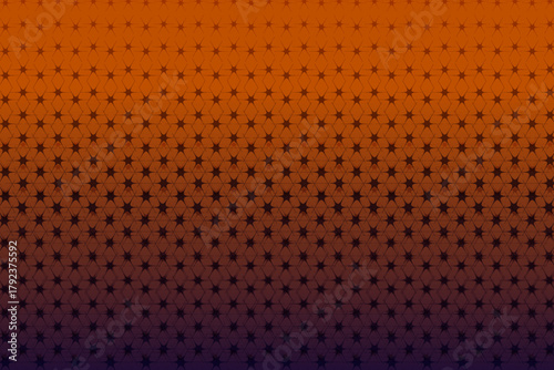 Abstract geometric background featuring a repeating star-shaped pattern with a smooth gradient transitioning from bright orange to deep purple, creating a modern, decorative, and visually striking