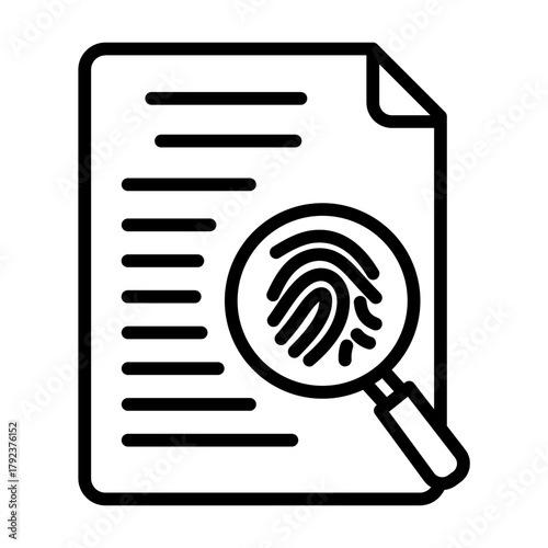 Forensic Report icon vector image. Can be used for Crime Investigation.