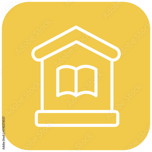 Vector Design Home Schooling Icon Style